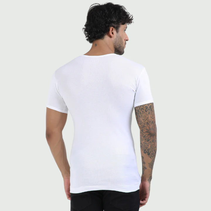 CA 305 Rib Half Sleeve Vest  RNS (Pack of 5) - Image 5
