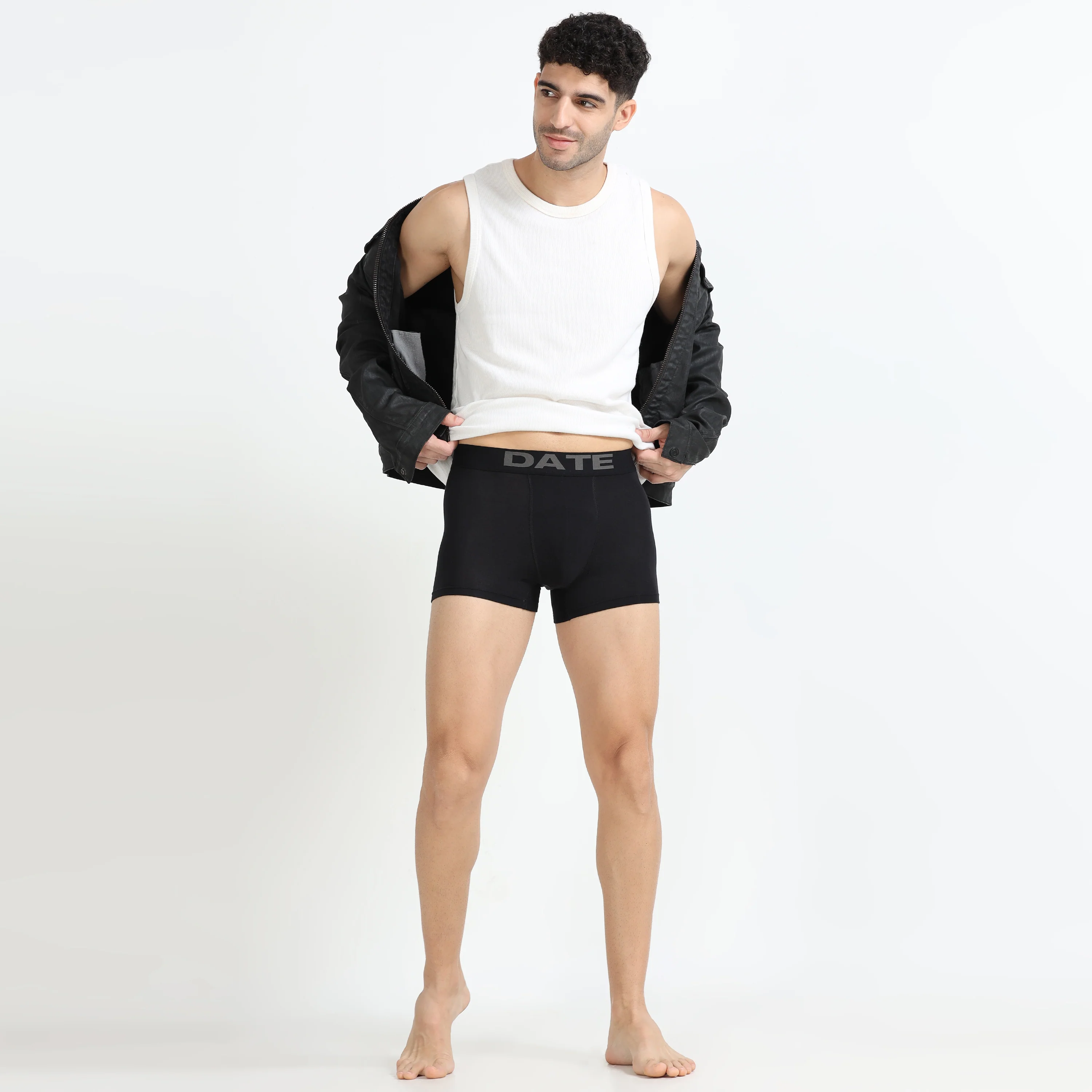 Date Modal Elastane Men's Trunks - Midnight - Image 6