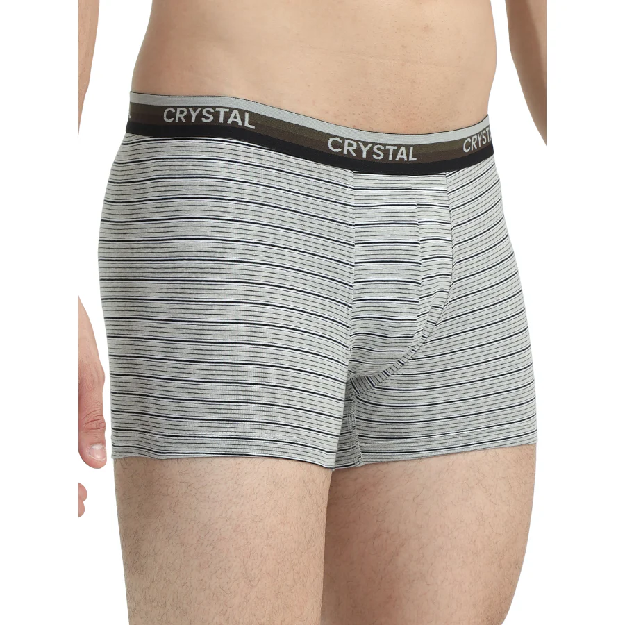 Stripo Cotton Elastane Stretch  Trunks  - Assorted (Pack of 3) - Image 4
